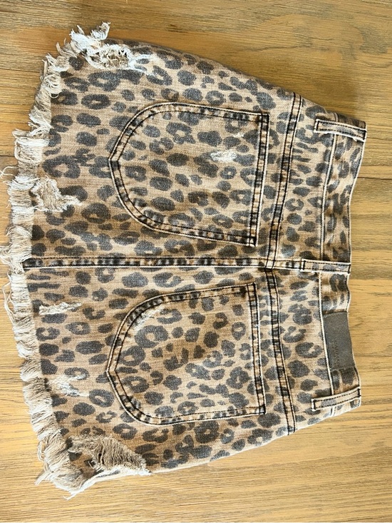Carmar Leopard Print Mini Skirt with Front Zip - Brown and Black - Picture 11 of 16